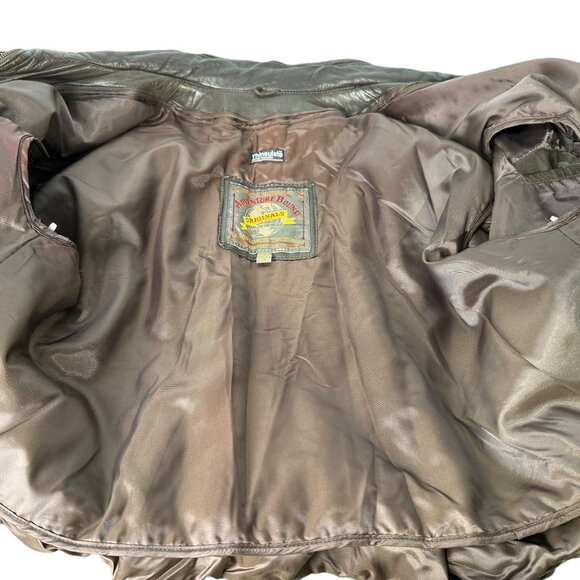 Adventure Bound Mens Brown Leather Jacket W/ Thinsulate Liner Removable Size L - Picture 10 of 14